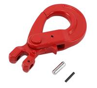 Walfront Safety Chain Hook, Grade 80 Alloy Steel Forged Clevis Slip Hook with Secure Latch Mechanism for Lifting and Transport with 1.12T Load Capacity