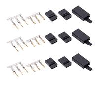 Walfront Servo Connector Plug Gold Plated Terminals, 50PCS ABS Brass Construction Kit for RC Battery Electronic Test and Measurement Aeromodelling Parts