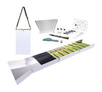 Walfront Sluice Box Kit for Gold Mining, Aluminum Alloy Folding Sluice Boxes Lightweight Gold Mining Equipment for Rivers, Streams, Gold Panning, Exploration