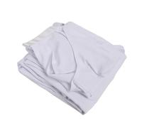 Walfront Speaker Tripod Stand Cover, Stretchable Polyurethane Fiber DJ Skirt with Non-Slip Fastener for Banquets Weddings Concerts, Adjustable 54.3in Height 31.9in Width (White)