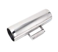 Walfront Stainless Steel Guiro Instrument Large Playing Area Open Design Comfortable Handle 32x10cm Percussion Guiro with Scraper for Jazz Bands Concerts