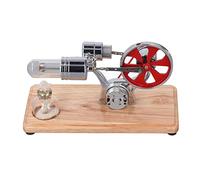 Walfront Stirling Engine Motor Model, Zinc Alloy Educational Toy, Demonstrates External Combustion Engine Principles for Science Projects