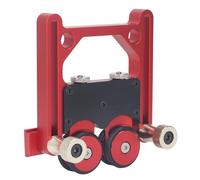 Walfront Table Saw Stocking Roller, Aluminum Alloy Feed Roller with One Way Wheel and Elastic Rubber Wheel, for Woodworking Sliding Guides