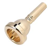 Walfront Trombone Mouthpiece, Brass Silver Plated Tenor Trombone Mouthpiece with 12.7mm Small Shank for Music Students and Professionals (Golden)
