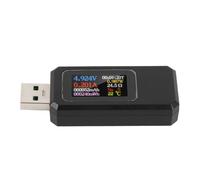 Walfront USB Tester 4-30V 0-6.5A IPS Color Screen Battery Capacity Voltage Current Power Tester with 0.96 Inch LCD Display for Digital Enthusiasts Gamers