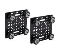 Walfront V Groove Aluminum Extrusion Pulley with 4 Solid POM Wheels Gantry Plate for CNC Machine 3D Printer Smooth Motion Reducing Vibration Lightweight Sturdy 87x88mm