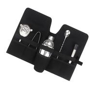 Walfront Versatile Mixology Barkeeper Bag with a Portable Folding Design for Outdoor Adventure (Black)