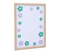 Walfront White Board Dry Erase Board, Wooden Writing 40 X 30 Cm with (B