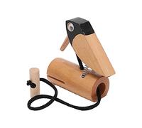 Walfront Woodpecker Toy, Clear Sound Cute Shape Sturdy Beech Wood Small Lightweight Beech Wood Bird Toy Convenient Practical, Education for Attention Attracting, Decor Sculpture, No