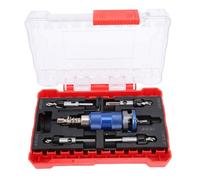 Walfront Woodworking Countersink Drill Bit Set 5PCS Taper Drill Bit Pilot Screw Hole Set 82 Degree Adjustable Depth Stop for Wood Fiberboard Plywood