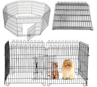 Walgreen® 8 Panel Pet Play Pen Dog Puppy Animal Cage Run Garden Playpen Fence UK Seller