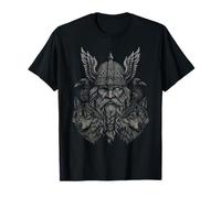 Walhalla Odin Dead Animals Raven Wolf Nordic Myths Viking T-Shirt