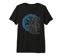 Walhalla Odin Dragon Runes Nordic Compass Viking Premium T-Shirt