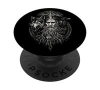 Walhalla Odin Raven Wolf Tree of Life Viking PopSockets Adhesive PopGrip
