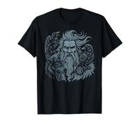 Walhalla Odin Ravens Fenrir Wolf Viking T-Shirt