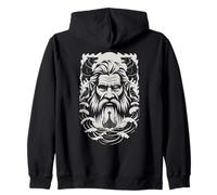 Walhalla Odins Dead Animals Raven Wolf Viking Ship Odin Zip Hoodie