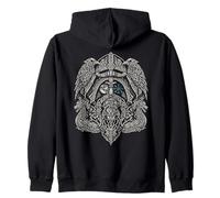 Walhalla Odin's Eye Nordic Mythology Vegvisir Viking Zip Hoodie