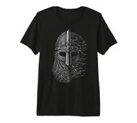 Walhalla Odins Helmet Dead Animals Raven Wolf Tree of Life Viking Premium T-Shirt