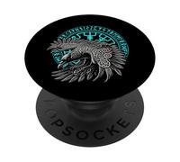 Walhalla Raven Odins Runes Nordic Compass Viking PopSockets Adhesive PopGrip