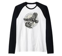 Walhalla Ravens Odins Runes Nordic Mythology Viking Raglan Baseball Tee