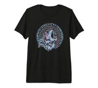 Walhalla Wolf Odins Runes Nordic Compass Viking Premium T-Shirt