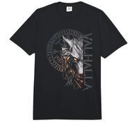 Walhalla Wolf Wolves Odins Runes Nordic Compass Viking Comfort Colors Adult Heavyweight T-Shirt