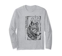 Walhalla Wolf Wolves Odins Runes Nordic Compass Viking Long Sleeve T-Shirt
