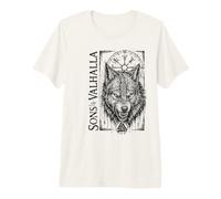 Walhalla Wolf Wolves Odins Runes Nordic Compass Viking Premium T-Shirt