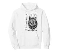 Walhalla Wolf Wolves Odins Runes Nordic Compass Viking Pullover Hoodie