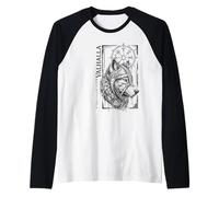 Walhalla Wolf Wolves Odins Runes Nordic Compass Viking Raglan Baseball Tee