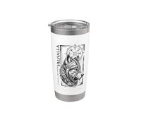 Walhalla Wolf Wolves Odins Runes Nordic Compass Viking Stainless Steel Insulated Tumbler
