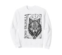 Walhalla Wolf Wolves Odins Runes Nordic Compass Viking Sweatshirt