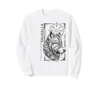Walhalla Wolf Wolves Odins Runes Nordic Compass Viking Sweatshirt