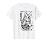 Walhalla Wolf Wolves Odins Runes Nordic Compass Viking T-Shirt