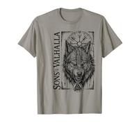 Walhalla Wolf Wolves Odins Runes Nordic Compass Viking T-Shirt