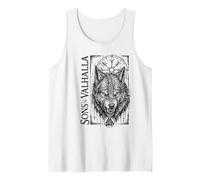 Walhalla Wolf Wolves Odins Runes Nordic Compass Viking Tank Top