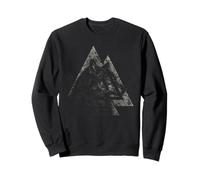 Walhalla Wolf Wolves Odins Valknut Symbol Viking Sweatshirt