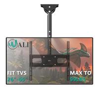 WALI Ceiling TV Mount, Full Motion Adjustable Mount Bracket Fits Most LED, LCD, OLED 4K TVs 26 to 65 inch, up 99lbs, Mounting Holes 400x400mm (CM2665-P), Black