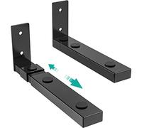 WALI Center Channel Speaker Wall Mount, Universal Soundbar Wall Mount Brackets Hold up to 13.6 kg (30 lbs), Arms Extend Adjustment from 178 to 292 mm (7 to 11.5 inch), Black (SLK201)