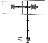 WALI Extra Tall Dual LCD Monitor Fully Adjustable Desk Mount Fits Two Screens up to 27”, 22 lbs. Weight Capacity per Arm (M002XL), Black