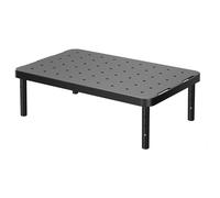 WALI Monitor Stand Riser, Adjustable Laptop Stand Riser, Computer Monitor Stand Underneath Storage for Office, Home, School Supplies (PTT001-B), 1 Pack, Black