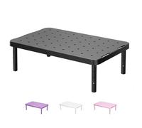 WALI Monitor Stand Riser, Adjustable Laptop Stand Riser, Computer Monitor Stand Underneath Storage for Office, Home, School Supplies (PTT001-B), 1 Pack, Black