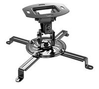 WALI Projector Ceiling Mount, Universal Low Profile Projector Mount with Retractable Arms and Multiple Adjustment Function, Mounting Holes from 2" to 12.5” (PM-002-B), Black