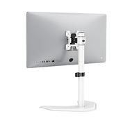 WALI Single Monitor Stand for 13 to 32 Inch Screen, Free Standing Desk Stand with VESA 75 to 100, Universal Monitor Stand for hp acer lg Monitor, Holds up to 10 kg (MF001-W), White