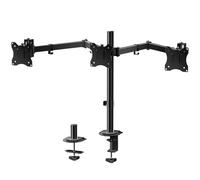 WALI Triple Monitor Mount, Heavy Duty Triple Monitors Stand for 13-27 inch Screens, Adjustable 3 Monitor Desk Mount with Swivel, Tilt, Rotation, Clamp & Grommet Base Kit (M003SN), Black