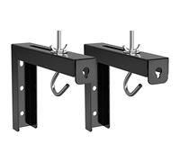 WALI Universal Projector Screen Ceiling Mount, Wall Hanging Mount L-Brackets, 6 inch Adjustable Extension with Hook Kit, Perfect Projector Screen Placement Hold up to 66 lbs / 30 kg (PSM001-B), Black