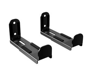 WALI Universal Soundbar Wall Mount, Center Channel Speaker Wall Mount Dual Bracket Hold up to 15 kg/33 lbs, Arms Extend Adjustment from 9.2-15.42 cm/3.62”-6.07”, Black (SLK202)