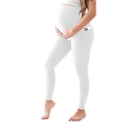 Walifrey Women's Maternity Leggings， High Waist Opaque Comfortable Pregnancy White Leggings S