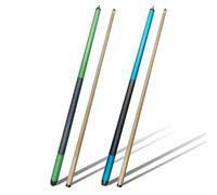WaLiken 58 Inch Pool Cue Stick - Canadian Maple Wood Professional Pool Sticks - House Bar Pool Sticks for Pool Table-Multi Layer Soft Leather Tip - Durable Pool Sticks for Adults (2PK-Blue/Green)