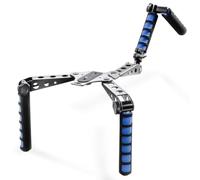 Walimex 17598 Digital Cameras Black/Blue Tripod - Tripod (Digital Cameras, 4 kg, 3 Legs, Black, Blue, 1/4 Inch, Aluminium)